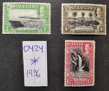 0424 St. Lucia Anglia kolonie 1936 *