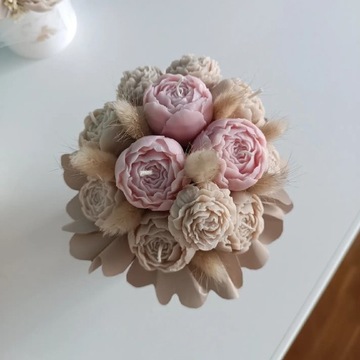 Mini Flower box świeczki sojowe prezent zakończenie roku szkolnego 