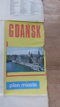 Gdańsk plan miasta mapa 1980 r.