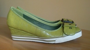 Nowe oryginalne buty koturn  zielone 38 