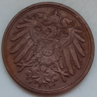 Cesarstwo Niemieckie 1 fenig,  1913 F