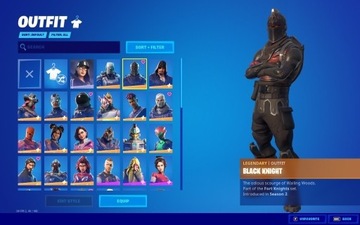 Konto Fortnite OG Black Knight