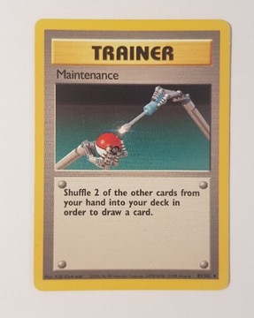 Karta Pokemon Trainer Maintenance base set ładna