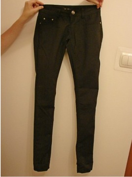 Spodnie czarne jeans XS