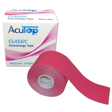 KINESIOLOGY TAPE ACUTOP 5cm plastry- Różowy- dł 5m