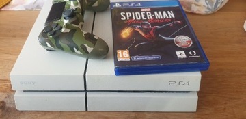 PS4 Biały + gra SpiderMan Miles Morales