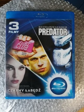 Filmy Predator/Fight Club/Czarny Ł płyty 3Blu-ray