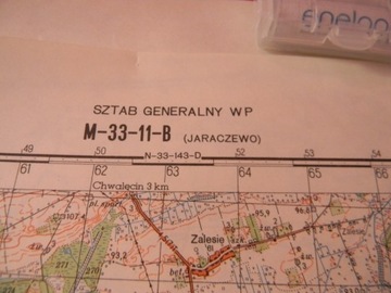 Mapa topograficzna N-33-11-B Jaraczewo 1 :50 000