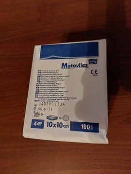 Kompresy włókninowe Matopat Matovlies 10x10 100szt