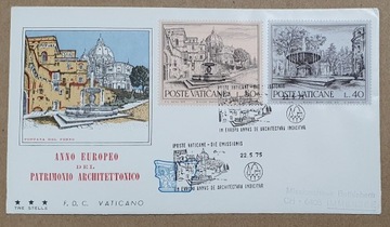 WATYKAN koperta fdc ARCHITEKTURA 1975