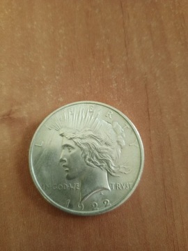 USA peace 1922 srebro moneta