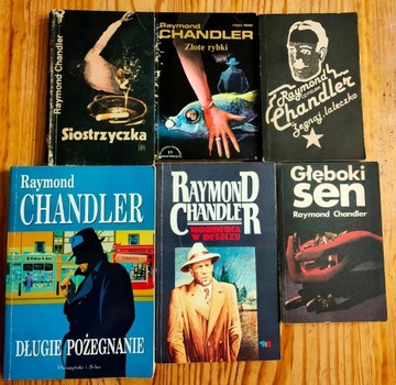 Raymond Chandler 6 książek zestaw Głęboki sen