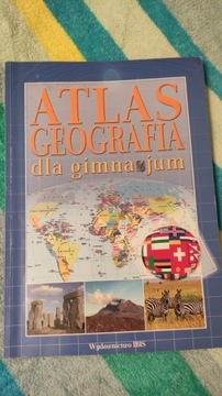 Atlas geograficzny gimnazjum liceum mapy świat 