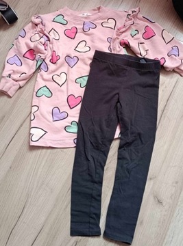 Bluza+legginsy komplet dla dziewczynki roz.110 H&M