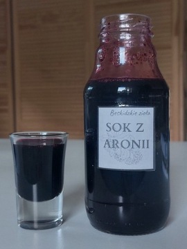 Sok z aronii, gęsty. Bez dodatków chemii.