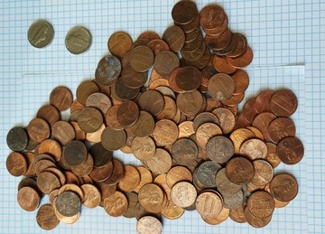 Zestaw Monet USA 1 Cent ~200 szt., 0,5 kg