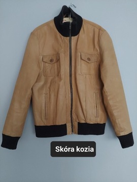 Jack&Jones kurtka bomberka 100% skóra kozia XL 