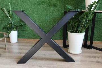 Nowoczesna podstawa stelaż X do stołów loftowych