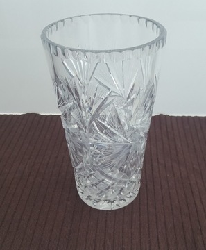 wazon kryształowy duży 24cm klasyczny jak nowy PRL