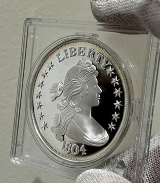 Replika USA Dexter Dollar z 1804 roku L. Ag .999