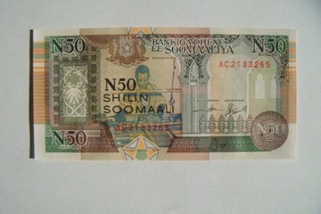 BANKNOT SOMALIA - 50 SZYLINGÓW - 1991 r. UNC