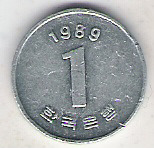 Korea 1 won 1989