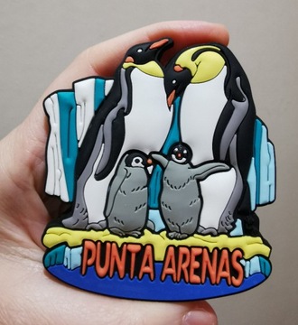 Magnes na lodówkę 3D Punta Arenas pingwiny
