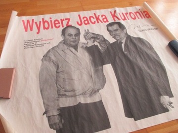 PLAKAT SOLIDARNOŚĆ JACEK KUROŃ / WAŁĘSA PRL