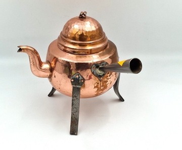 Miedziany czajnik z nalewakiem ręcznie wykonany 