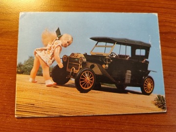 Pocztówka Stare auta Ford Retro Zabawki Model