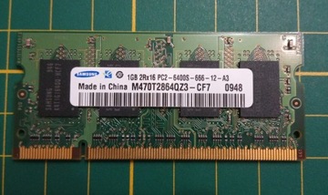 1GB DDR2 800Mhz PC2-6400S  Samsung, do laptopa