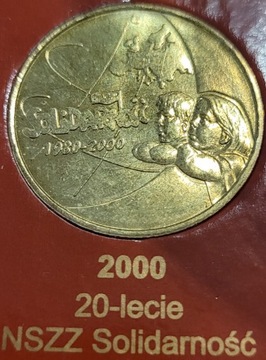 2zł,2000r,20 lecie Solidarności, kapsel (490)