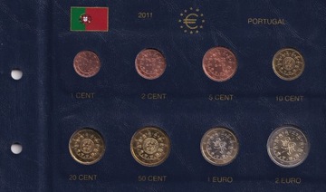 PORTUGALIA – 2011 – ZESTAW EURO ..................