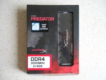 HyperX Predator DDR4 3000MHz 2x4GB