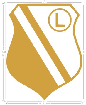 Naklejka Legia Warszawa 130mm x 100mm