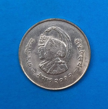 Nepal 20 rupii 1975, rok kobiet, srebro 0,500