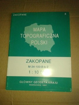 Główny geodeta kraju topograficzna mapa Zakopane