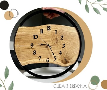 Zegar w obręczy 50cm, wybór drewnianej deski!