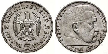 5 marek, 1936, srebro, 13.88 g