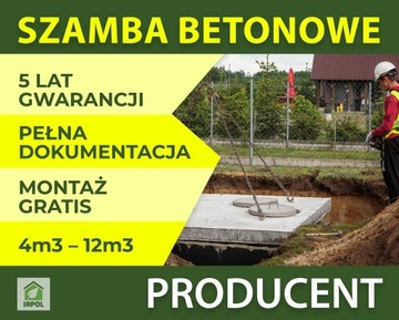 SZAMBO BETONOWE 10M3 Zbiornik na szambo deszczówkę