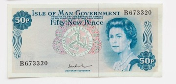 Banknot 50 Pensów Wyspa Man (1972-1979)