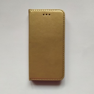 Pokrowiec etui złoty gold z klapką iPhone 6/6s