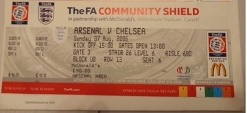 bilet ARSENAL - CHELSEA  2005 FA Community Shield