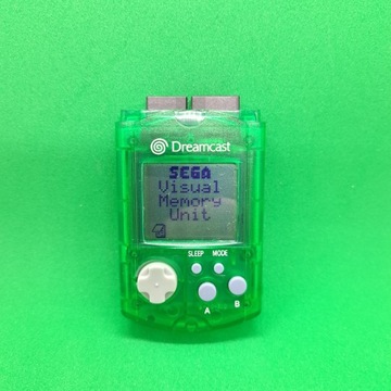 Dreamcast VMU Zielona Transparentna