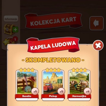 Set kapela ludowa 3 karty COIN MASTER 