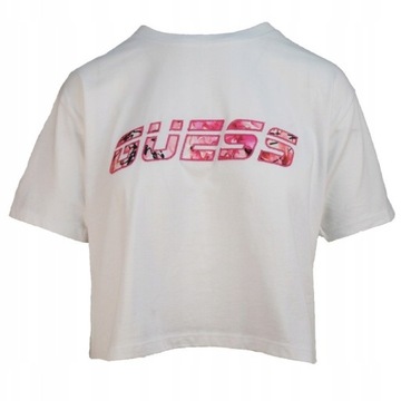 Biały T-shirt Damski Logo Rozmiar M *Guess*
