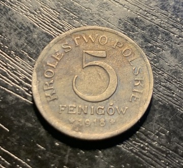 Polska 5 fenigow, 1918