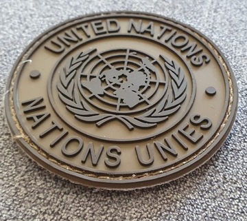 Naszywka pvc ONZ United Nations na rzep 