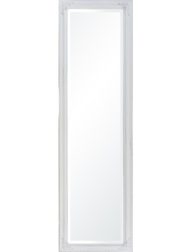 prostokątne lustro ścienne 106119 biała rama dekor