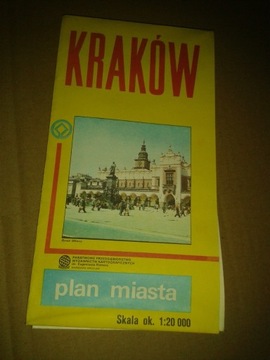 Kraków plan miasta  89 PPWK Stara mapa ładna